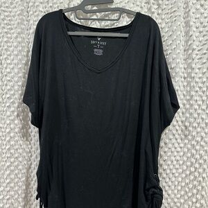 American Eagle Soft & Sexy Women's Oversized Black Top